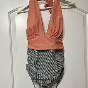 Cupshe Pink and Striped One Piece